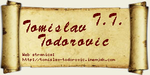Tomislav Todorović vizit kartica